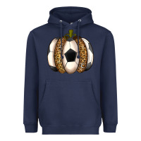 Navy Soccer Pumpkin Heavyweight Hoodie - texasbilliewilder