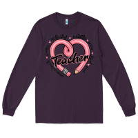 Plum valentine's day pencil heart teacher quotes Long Sleeve Tee - MaliasSmallBusiness