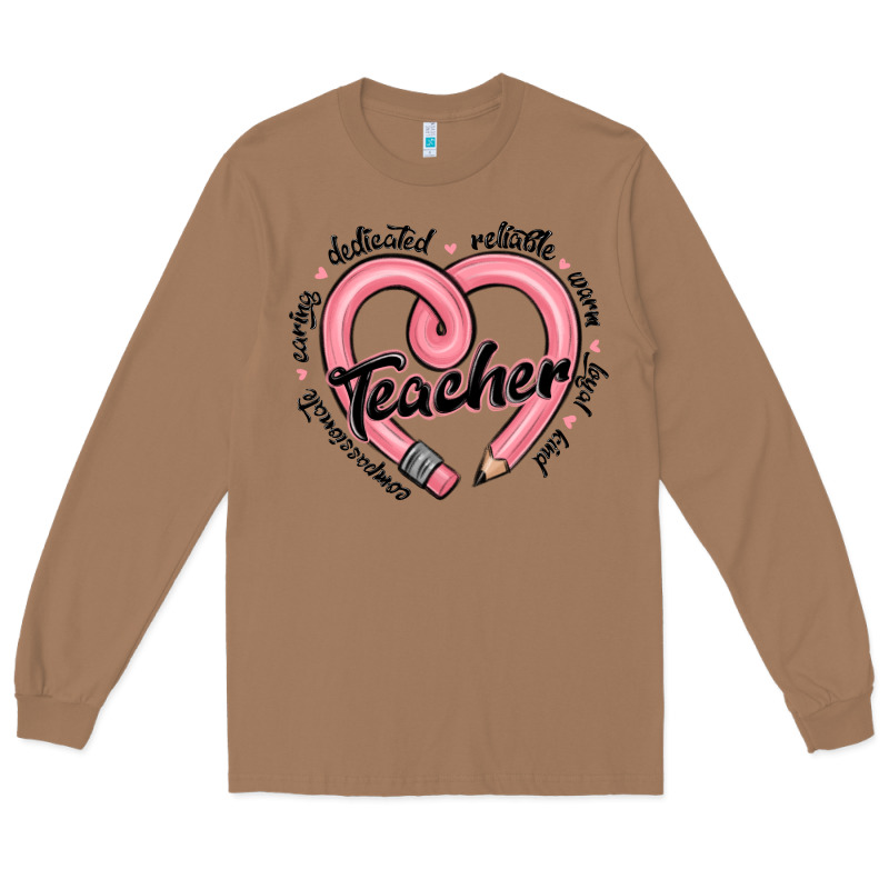 Valentine's Day Pencil Heart Teacher Quotes Long Sleeve Tee by MaliasSmallBusiness | Teevron