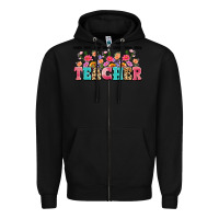 Black teach them love them watch them grow teacher Zipper Hoodie - Artiststas