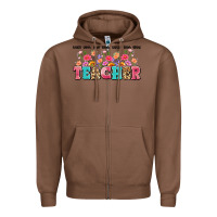 Chestnut teach them love them watch them grow teacher Zipper Hoodie - Artiststas