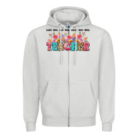 Dove Grey teach them love them watch them grow teacher Zipper Hoodie - Artiststas