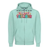 Seafoam teach them love them watch them grow teacher Zipper Hoodie - Artiststas