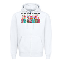 White teach them love them watch them grow teacher Zipper Hoodie - Artiststas