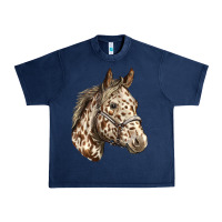 Navy appaloosa horse Urban Heavy Tee - LillyAllenDesigns