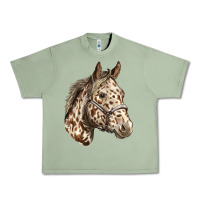 Oil Green appaloosa horse Urban Heavy Tee - LillyAllenDesigns