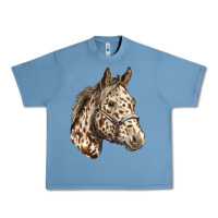 Pebble Blue appaloosa horse Urban Heavy Tee - LillyAllenDesigns
