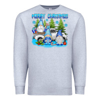Heather Grey merry christmas gnomies Premium Sweatshirt - texasbilliewilder