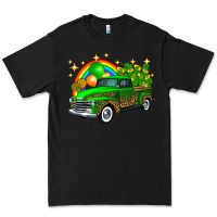 Black st patricks shamrock gold rainbow balloon candy truck Premium Tee - FaDigitalArtStudio