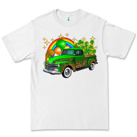 White st patricks shamrock gold rainbow balloon candy truck Premium Tee - FaDigitalArtStudio