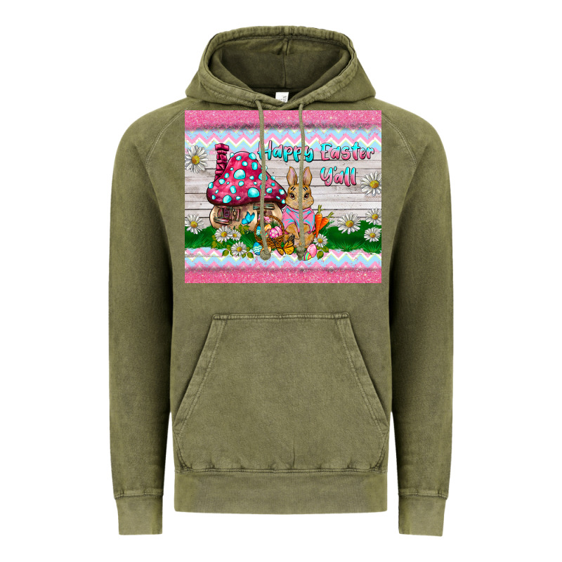 Happy Easter Y'all  Rabbit Vintage Hoodie by BarkalooDesign | Teevron