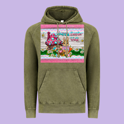 Happy Easter Y'all  Rabbit Vintage Hoodie Designed By Barkaloodesign