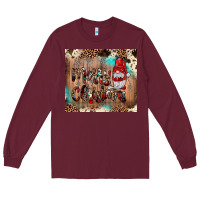 Burgundy merry christmas gnome Long Sleeve Tee - JahusDesignShop