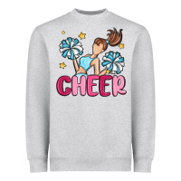 Heather Grey cheer Heavyweight Sweatshirt - MaliasSmallBusiness