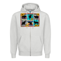 Cow Sunflower Leopard Zipper Hoodie | Teevron
