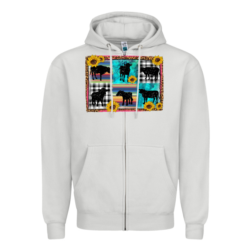Cow Sunflower Leopard Zipper Hoodie by Artiststas | Teevron