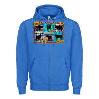 True Royal cow sunflower leopard Zipper Hoodie - Artiststas