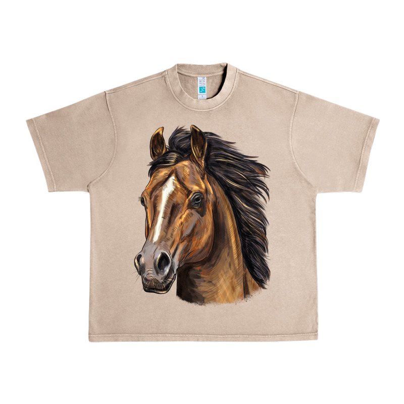 Quarter Horse Portrait Urban Heavy Tee by LillyAllenDesigns | Teevron