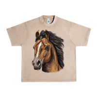French Oak quarter horse portrait Urban Heavy Tee - LillyAllenDesigns