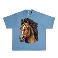Pebble Blue quarter horse portrait Urban Heavy Tee - LillyAllenDesigns