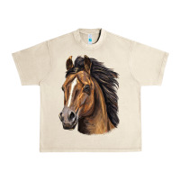 Sandshell quarter horse portrait Urban Heavy Tee - LillyAllenDesigns