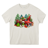 Cream merry christmas truck afro gnomies Heavy Core Tee - FaDigitalArtStudio