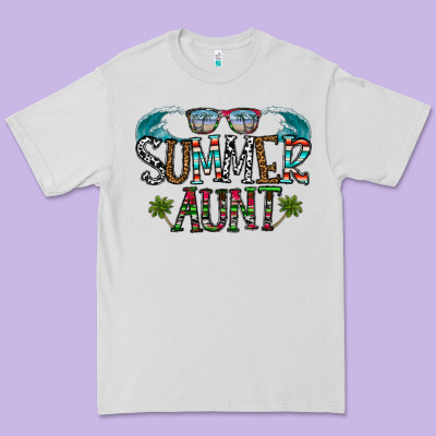 Summer Aunt Premium Tee Designed By Cowhidedigitalart