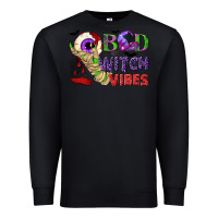 Black Bad witch vibes Premium Sweatshirt - NancyCooperArtShop