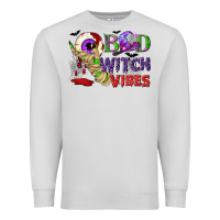 Dove Grey Bad witch vibes Premium Sweatshirt - NancyCooperArtShop