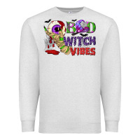 Oatmeal Heather Bad witch vibes Premium Sweatshirt - NancyCooperArtShop