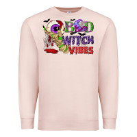 Pale Pink Bad witch vibes Premium Sweatshirt - NancyCooperArtShop