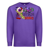 Purple Bad witch vibes Premium Sweatshirt - NancyCooperArtShop
