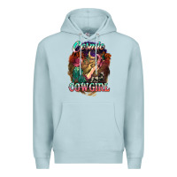Blue Mist Cosmic Cowgirl Premium Hoodie - HowdyJamesFarm