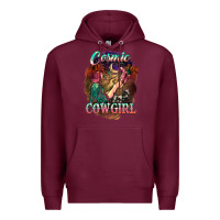 Burgundy Cosmic Cowgirl Premium Hoodie - HowdyJamesFarm