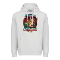 Dove Grey Cosmic Cowgirl Premium Hoodie - HowdyJamesFarm