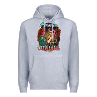 Heather Grey Cosmic Cowgirl Premium Hoodie - HowdyJamesFarm