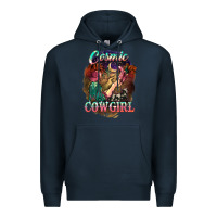 Navy Cosmic Cowgirl Premium Hoodie - HowdyJamesFarm