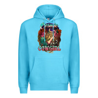 Ocean Blue Cosmic Cowgirl Premium Hoodie - HowdyJamesFarm