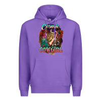 Purple Cosmic Cowgirl Premium Hoodie - HowdyJamesFarm
