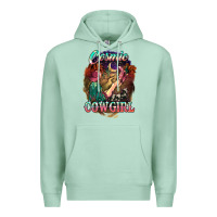 Seafoam Cosmic Cowgirl Premium Hoodie - HowdyJamesFarm