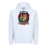 White Cosmic Cowgirl Premium Hoodie - HowdyJamesFarm