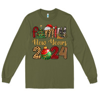 Army Green family new years 2024 Long Sleeve Tee - MaliasSmallBusiness