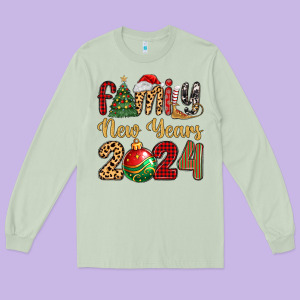 Family New Years 2024 Long Sleeve Tee Designed By Maliassmallbusiness