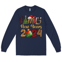 Navy family new years 2024 Long Sleeve Tee - MaliasSmallBusiness