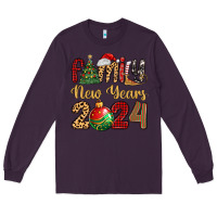 Plum family new years 2024 Long Sleeve Tee - MaliasSmallBusiness