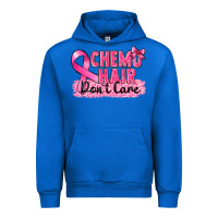 Cobalt Breast Cancer Chemo hair don't care Urban Hoodie - FaDigitalArtStudio
