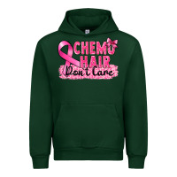 Forest Green Breast Cancer Chemo hair don't care Urban Hoodie - FaDigitalArtStudio