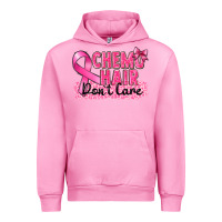 Fuchsia Pink Breast Cancer Chemo hair don't care Urban Hoodie - FaDigitalArtStudio