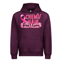 Mauve Wine Breast Cancer Chemo hair don't care Urban Hoodie - FaDigitalArtStudio