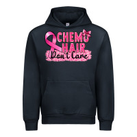 Navy Breast Cancer Chemo hair don't care Urban Hoodie - FaDigitalArtStudio
